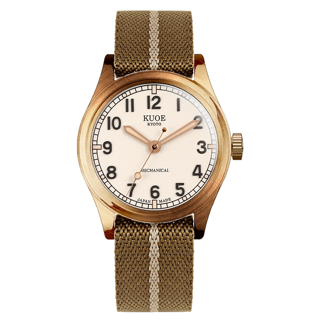 KUOE Old Smith 90-002 Bronze Case Automatic 38mm Watch with Ivory