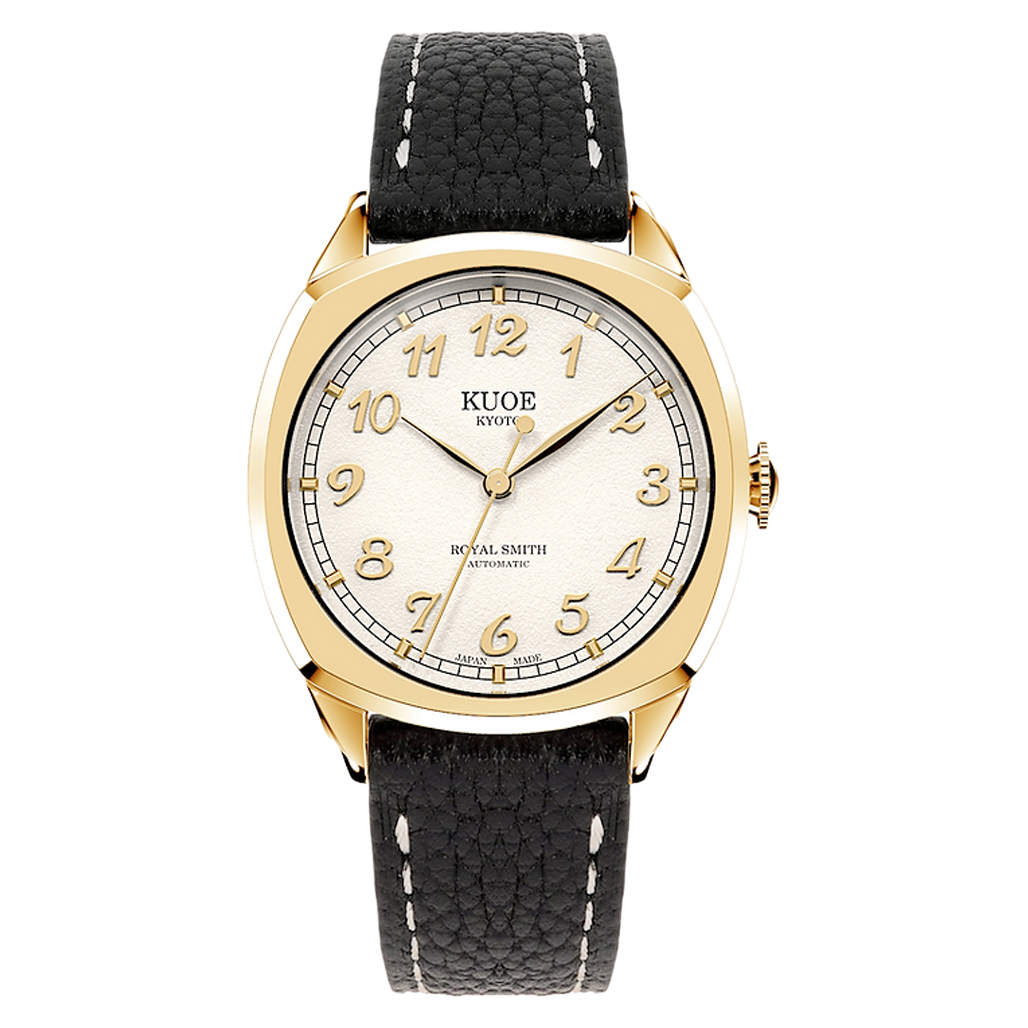 KUOE  SMITH（クオ ロイヤルスミス） 90-008 KUOE Royal Smith 90-008 Silver 34mm Dress Watch with Ivory Dial