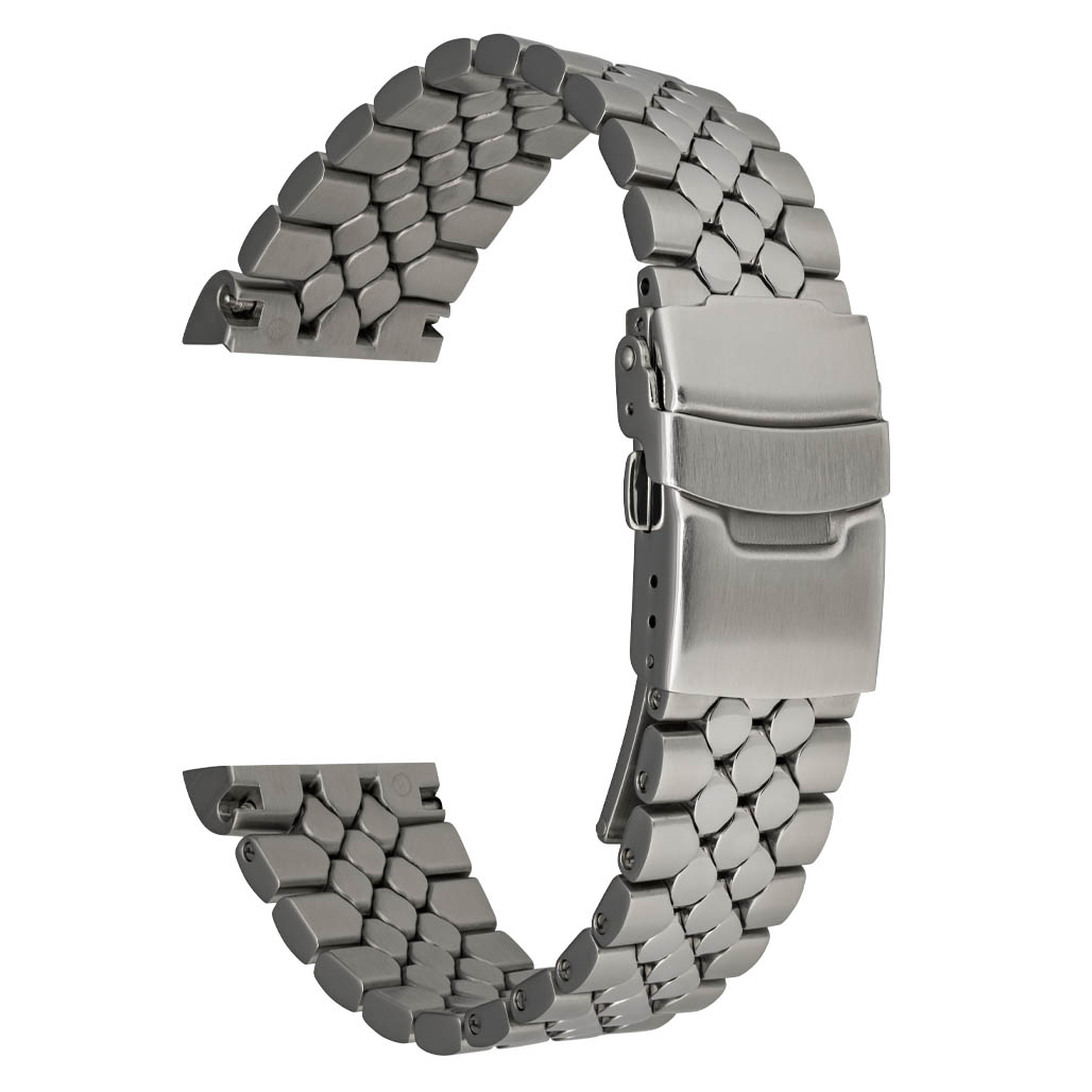 Islander 22mm Brushed and Polished Scales Bracelet for Seiko 5KX