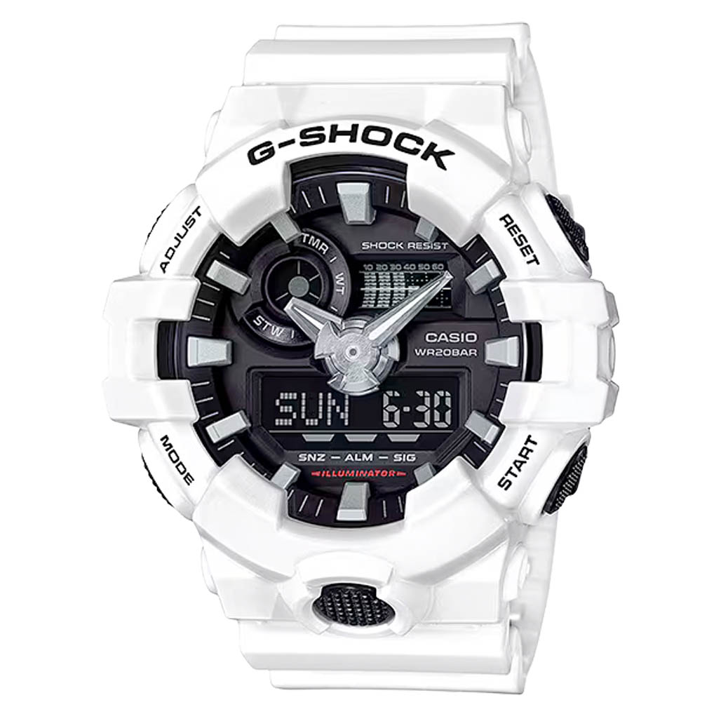 Casio G-Shock GA-100 Series in White #GA700-7A