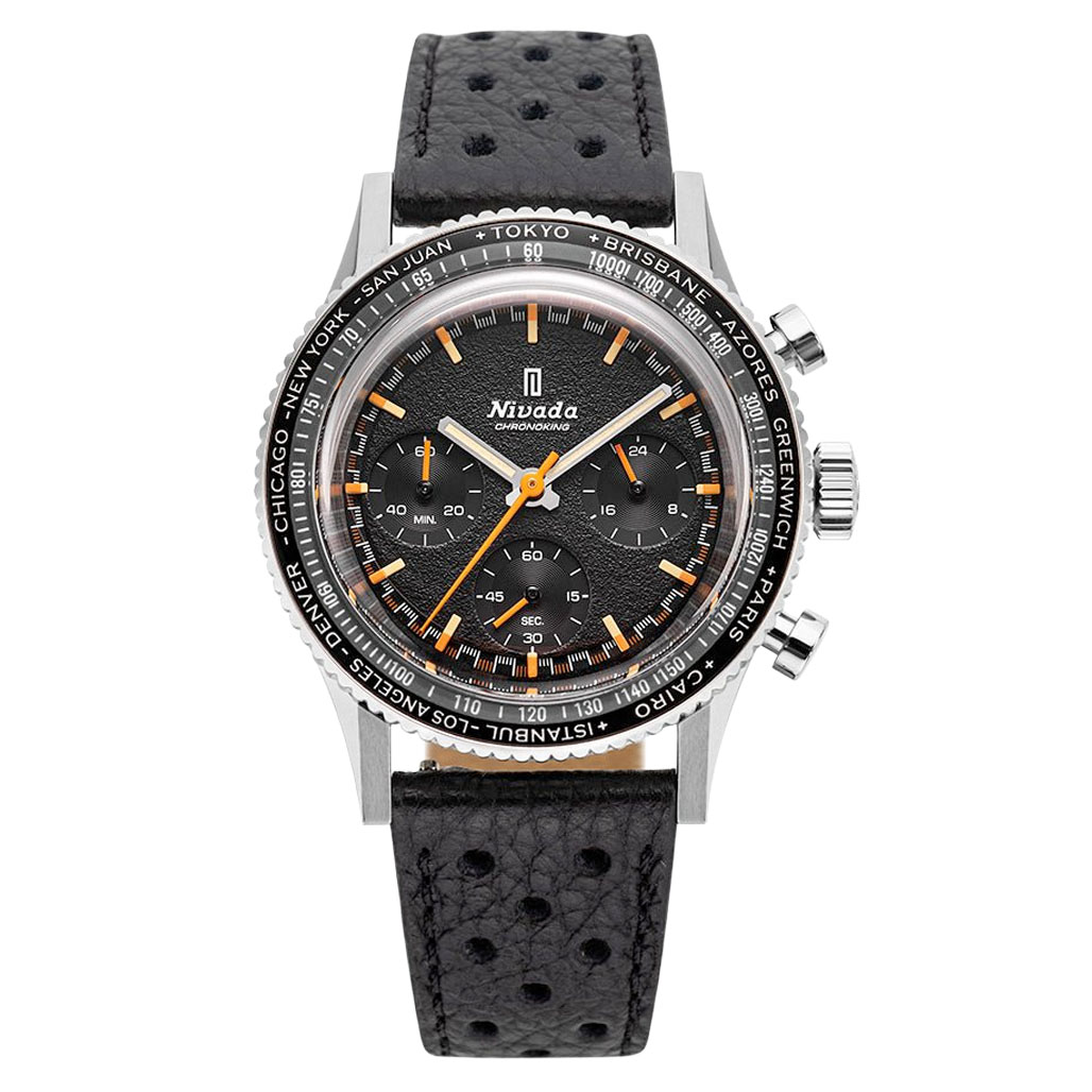 Nivada Grenchen Chronoking Mecaquartz with Interchangeable Bezel