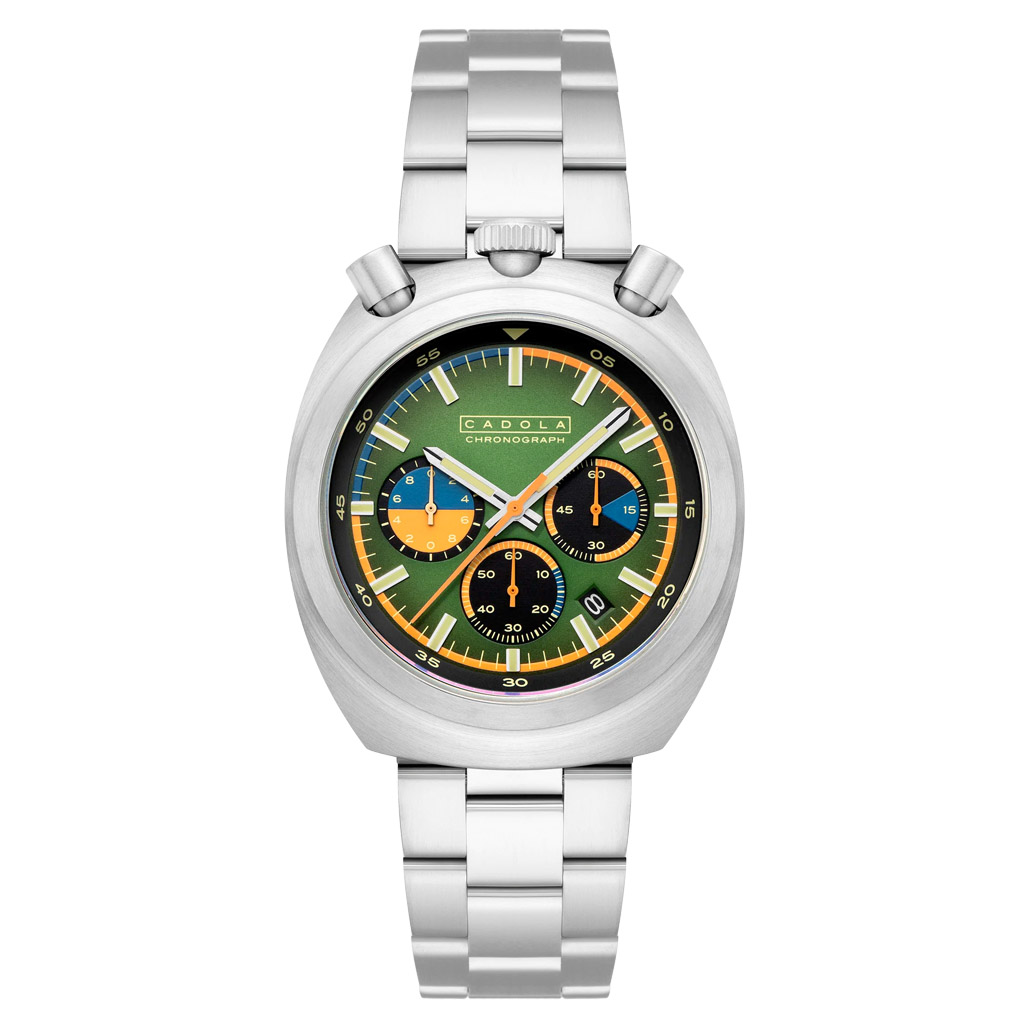メキシコ産　キシメカタテヅノカブト　35mm Cadola Testa Di Toro Chronograph in Pine Racer #CD-1058-44