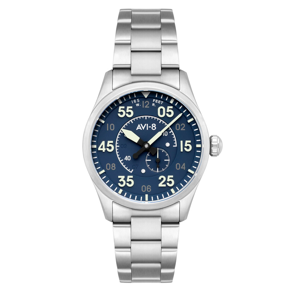 AVI-8 Spitfire Type 300 Automatic with Sky Gauge Blue Dial #AV-4147-11
