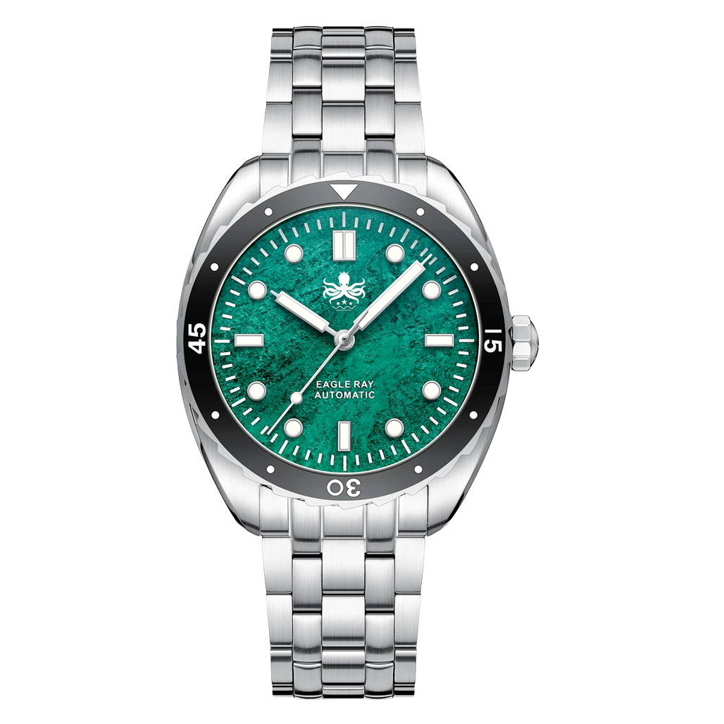 Phoibos Eagle Ray Automatic Diver with Green Jade Dial #PY065AN