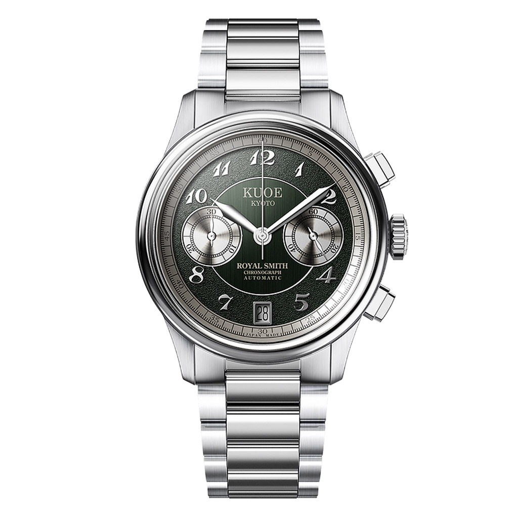 ロイ KUOE ROYAL SMITH 90-012 Automatic Chronograph with Green Dial