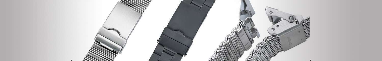 Vollmer Brushed Finish Mesh Bracelet with Adjustable Deployant Clasp  #17012H7 (22mm)