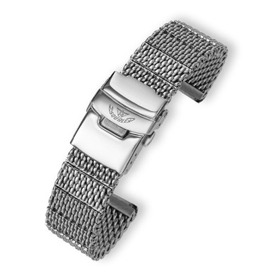 Squale Polished Mesh Bracelet #1521 (Straight End, 20mm)