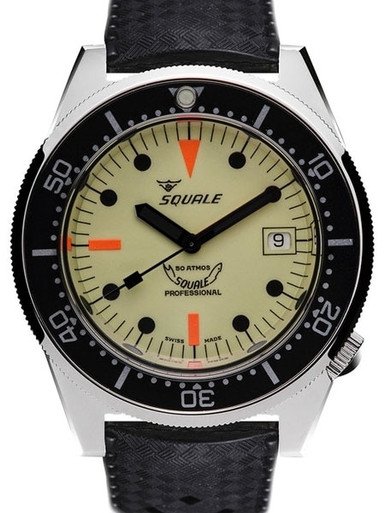 Squale 500 Meter Swiss Made Automatic Dive Watch with Luminous Dial #1521-026-LUME