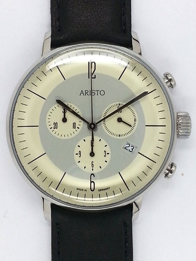 Aristo 4H177 Bauhaus Swiss Quartz Chronograph Watch