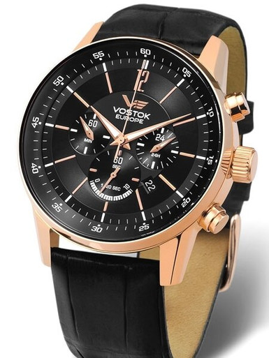 Vostok-Europe Gaz-Limo Quartz Chronograph with 24-Hour Sub-Dial