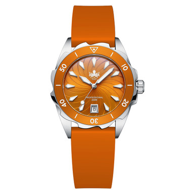 PHOIBOS Sea Nymph 300-Meter Swiss Quartz Dive Watch with Double