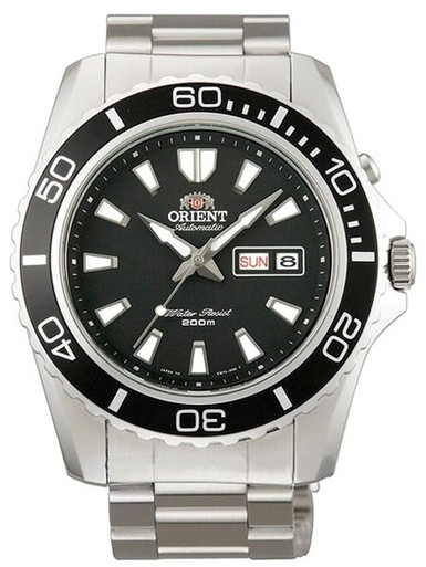 Orient Black Mako XL Automatic Dive Watch on a Bracelet #CEM75001B