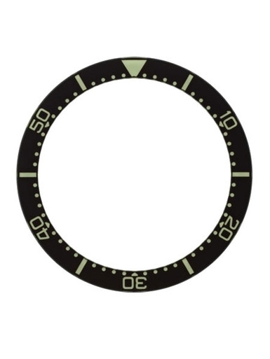 Black Sapphire Luminous Bezel Insert for Squale 1521 Dive Watches #C19