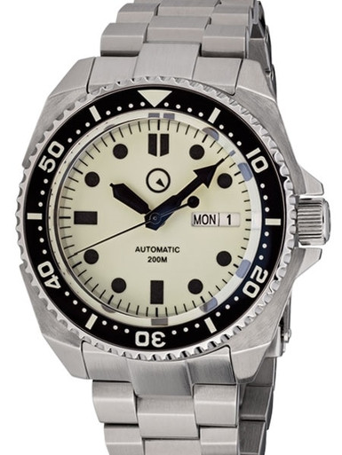 Islander Luminous Dial Automatic Dive Watch with AR Double-Dome Sapphire Crystal, and Luminous Ceram