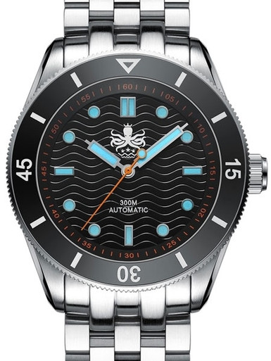 Phoibos 300 meter Wave Master Automatic Dive Watch with an Anti