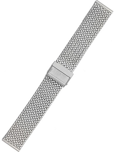 STAIB Polished Finish Polonaise Mesh Bracelet #ST-ST-2910-20815SBL (Straight End, 18mm)