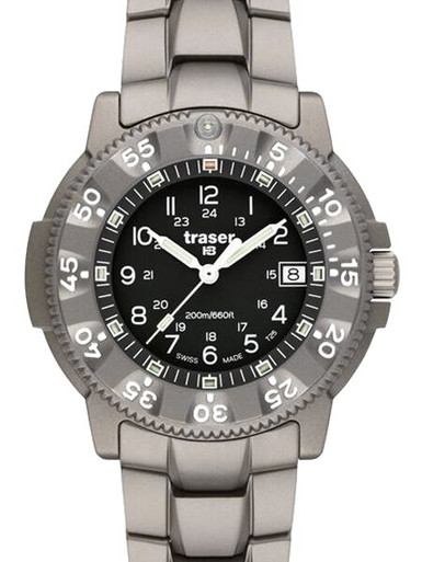 Traser Commander 100 Force Military Titanium Watch #100308 — Long