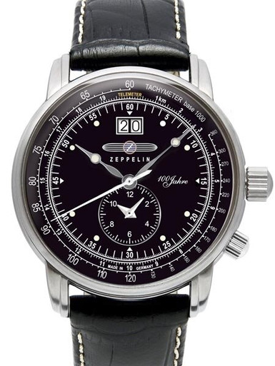承*郎様 ZEPPELIN クォーツ 100周年記念　時計　7640-2 Graf Zeppelin German Made, Big Date, Dual Time Watch with Two