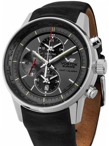 Vostok-Europe Gaz-Limo World Timers with Alarm, Dual-Time #565A291