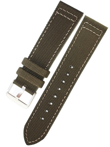 Toscana Army Green Canvas with Leather Backing Watch Strap #INS-CAN70