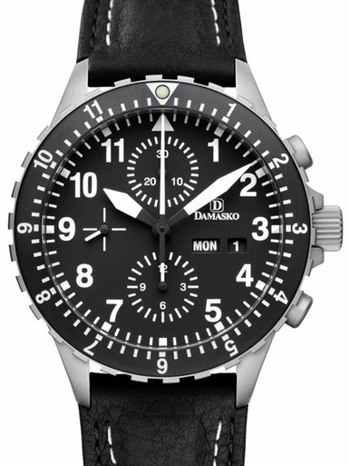 デコパ Damasko Chronograph Watch DC66 Swiss Valjoux 7750 with Rotating 12
