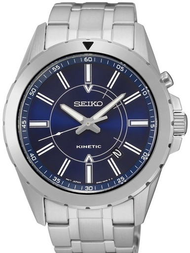 Seiko Kinetic Watch with Blue Dial and Power Reserve #SKA703