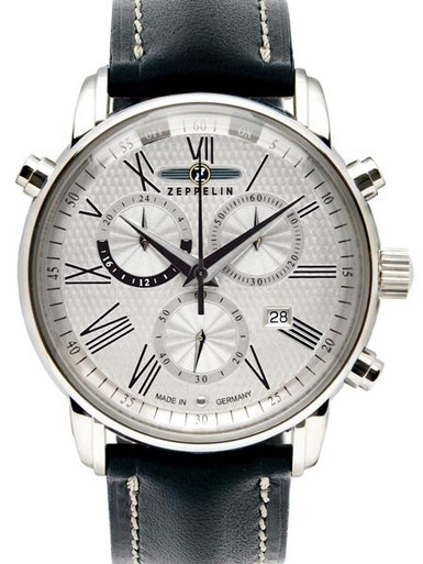 Graf Zeppelin Chronograph Watch with Alarm Funcition, Domed