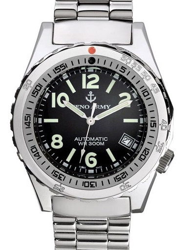 Zeno-Watch Basel Army Diver 300m Orange Dial 40mm Swiss