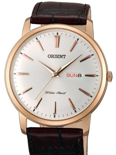 Orient Capital Quartz Rose Goldtone Dress Watch with Day and Date #UG1R005W