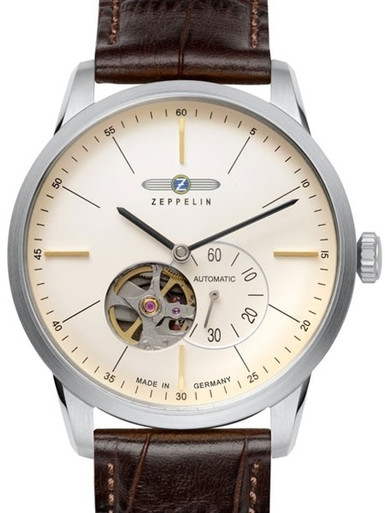 Graf Zeppelin Flatline Automatic Open-Heart Watch with Small