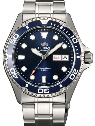 Orient Ray II Blue Dial Automatic Dive Watch with Stainless Steel