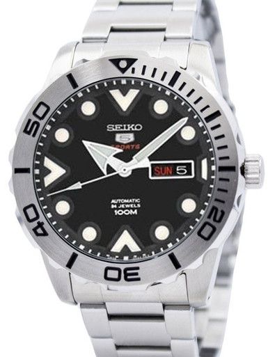 Seiko Watch with 24-Jewel Automatic Movement and Stainless Steel Case and  Bracelet #SRPA03
