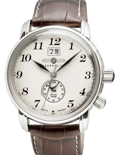 Graf Zeppelin German Made, Dual Time, Big Date Watch with Two