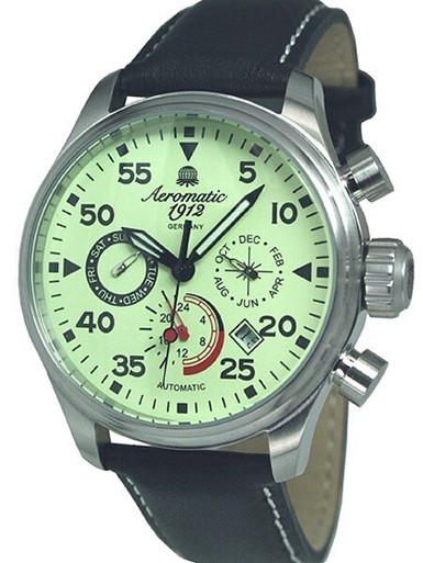 Aeromatic 1912 Calendar Watch with Luminous Dial #A1419