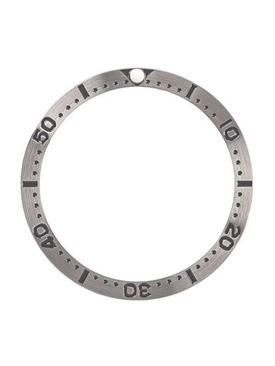 Brushed Steel Bezel Insert with Luminous PIP for Seiko