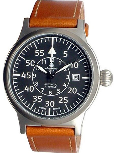 Aeromatic 1912 Beobachter Aviator Automatic Watch with Onion Crown