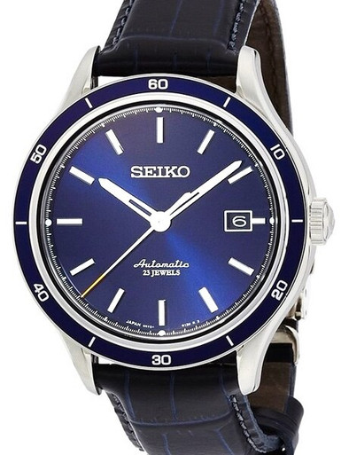 Seiko Blue Dial Automatic Watch with  Case, and Sapphire Crystal # SARG015