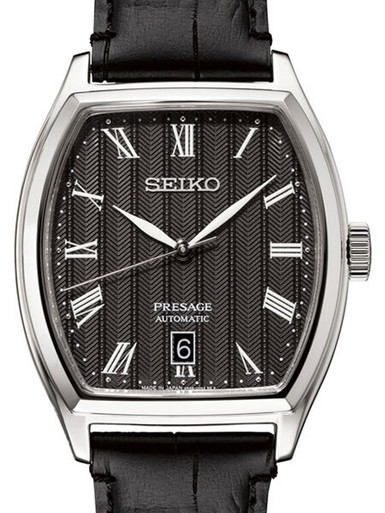 Seiko Presage Automatic Dress Watch with Tonneau Case, and Sapphire Crystal  #SRPD07