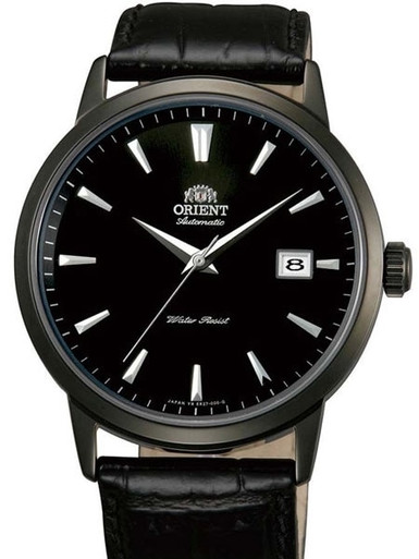 Orient Symphony Automatic Dress Watch with Black Dial, Black PVD