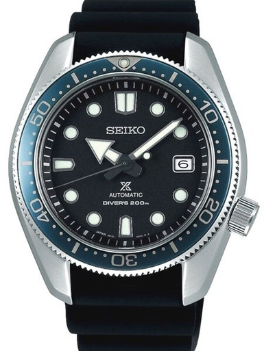 Seiko Prospex Automatic Dive Watch with Blue Bezel and Silicone