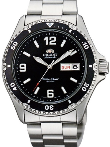 Orient Mako Black Dial Automatic Dive Watch with Stainless