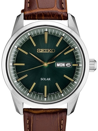 Seiko Solar Powered Watch with 40mm Case, Sapphire Crystal #SNE529