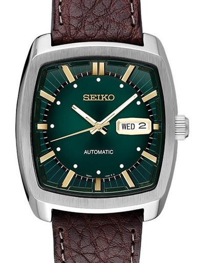 Seiko Recraft series Automatic Watch with rectangular case and