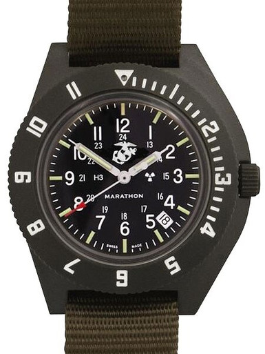Marathon Swiss Quartz Navigator Pilot Watch with acrylic crystal