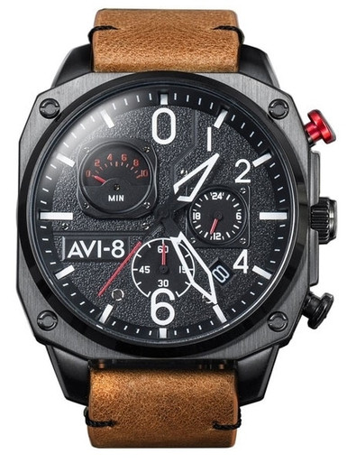 ヴァンガード　Watching Vibrato ライフェエル FR AVI-8 Aviator Pilot Retrograde Quartz Chronograph Watch #AV-4052-02