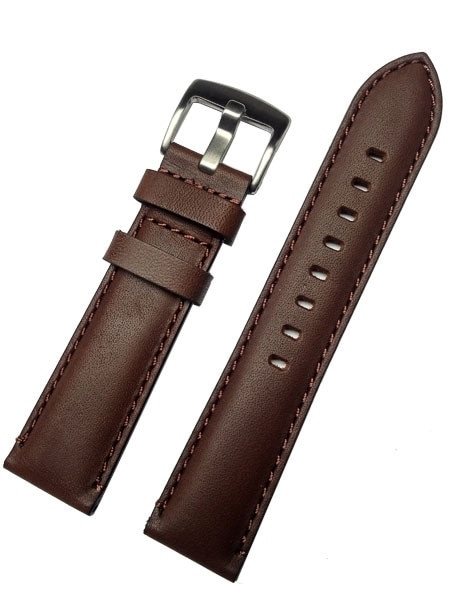 Horween Brown Calfskin Leather with Stainless Steel Buckle #INS-HOR-ESX02