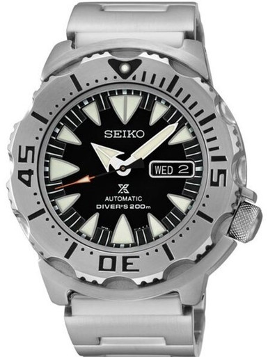 Seiko 2nd Generation Black Monster with new 24-Jewel Automatic Movement  #SRP307K1