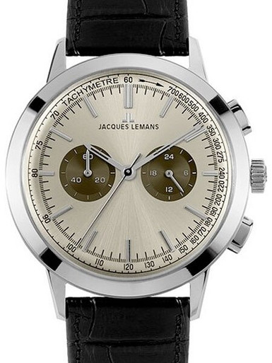 Jacques Lemans Nostalgie 44MM Chronograph with 24-hour Sub-Dial #N