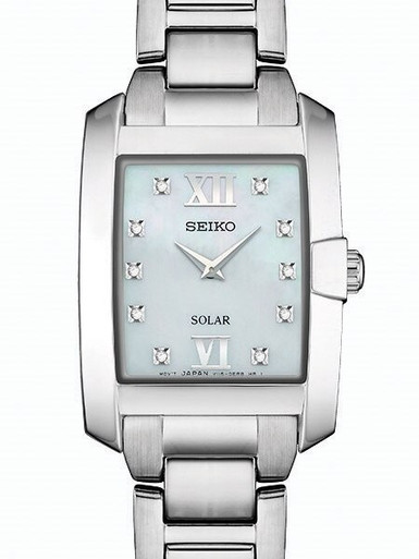 Seiko Women's Solar Dress Watch with 10 Diamond Hour Markers, Mother of  Pearl Dial #SUP377