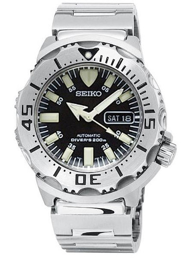 Seiko Black Monster Automatic Dive Watch, Stainless Steel Bracelet #SKX779K1